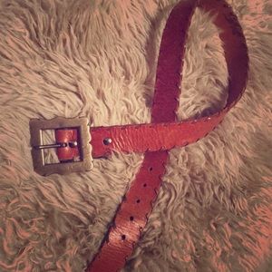 Vintage Handmade Whipstitch Leather Belt Top Shelf